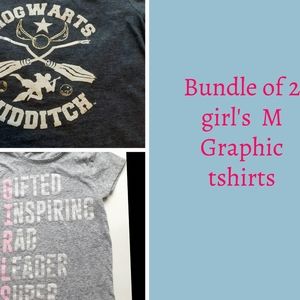 Bundle of 2  girls graphic tshirts